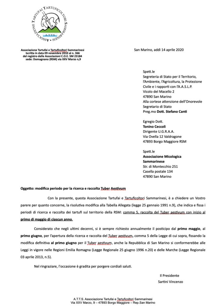 lettera tartufo scorzone